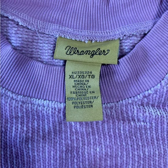 Wrangler Purple Corduroy Sweatshirt XL - Picture 2 of 2